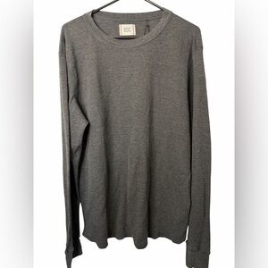 BDG Charcoal Knit Thermal Tee Top NWT